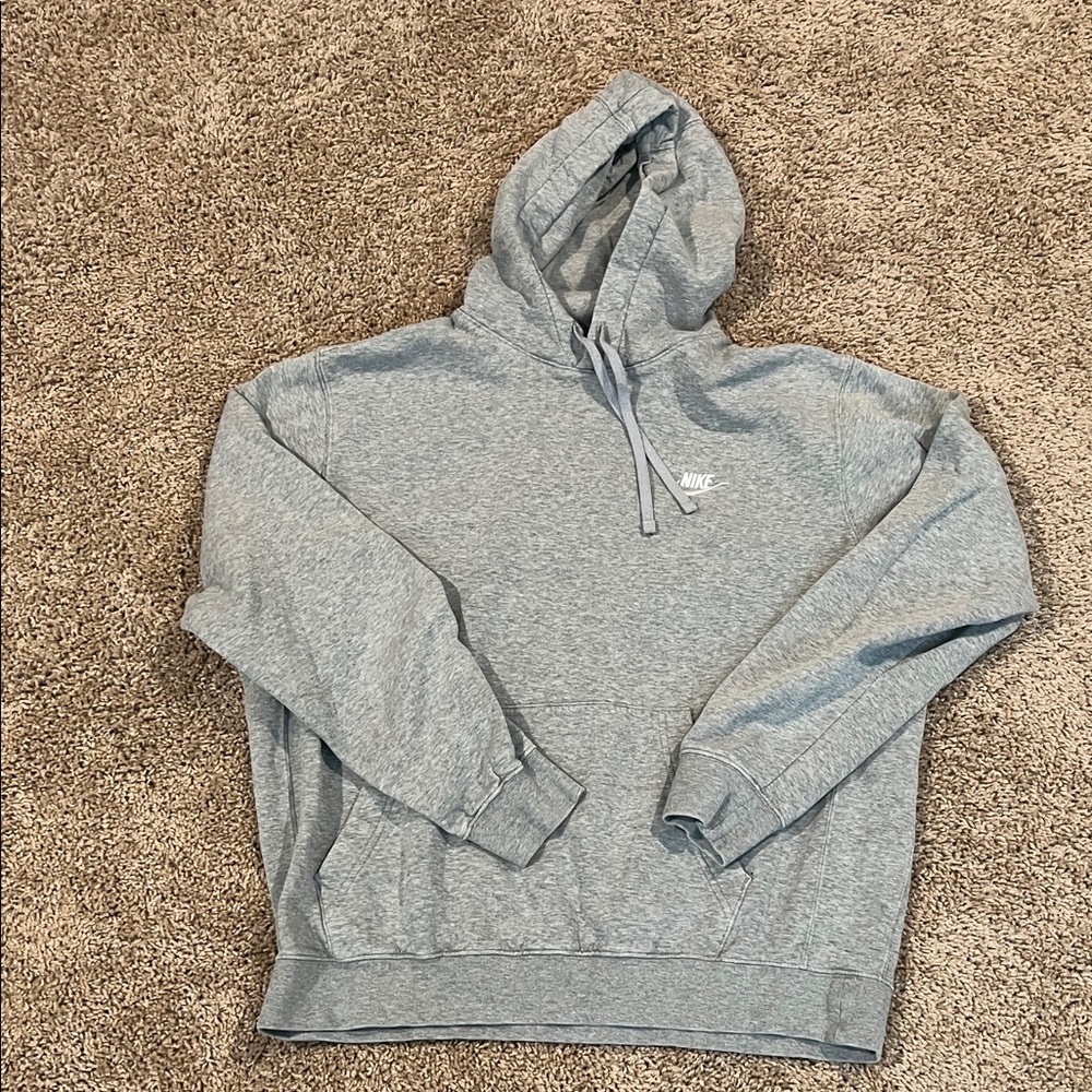 Nike Heather Gray Pullover Hoodie (L but fits like a M)